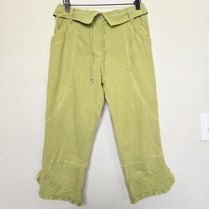 Vintage Y2K euro green mid rise capri pants womens size XS